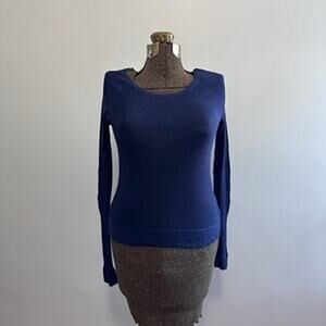 Rag and Bone navy sheer pullover sweater size S